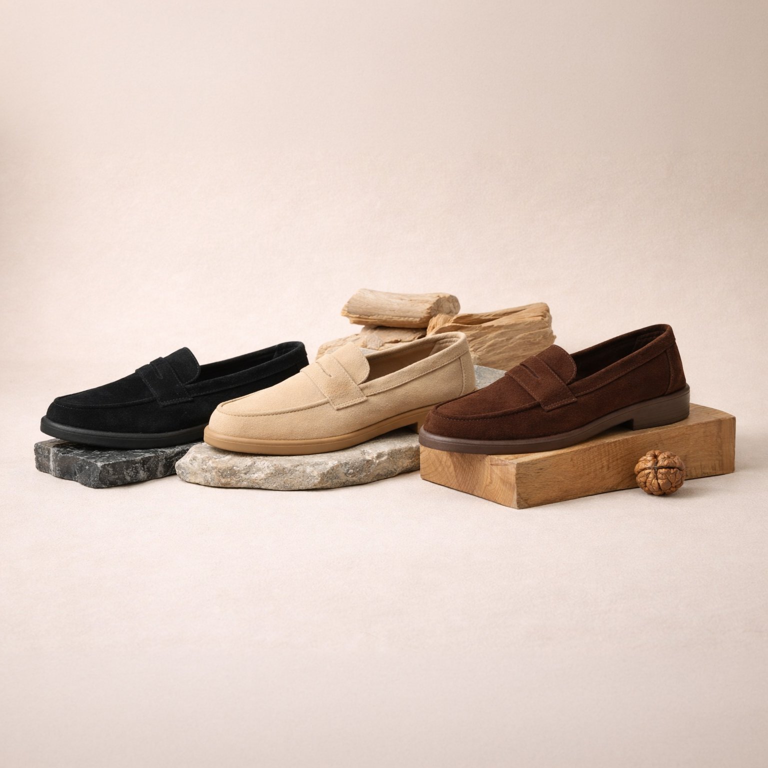 Լոֆերներ բնական զամշից՝ slip-on հագնում, փափուկ ներբան, օրթոպեդիկ սուպինատոր, 4 ամսվա երաշխիք։ Лоферы из натуральной замши: slip-on, мягкая стелька, ортопедический супинатор, гарантия 4 месяца. Natural suede loafers: easy slip-on wear, soft footbed, orthopedic support, 4-month warranty.